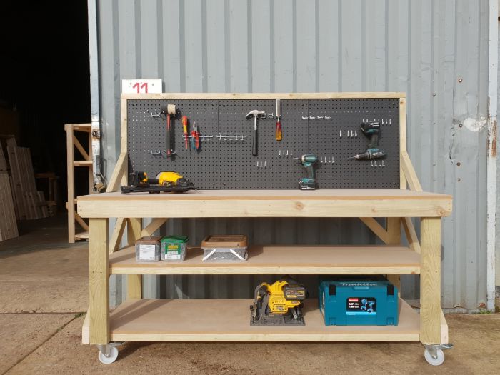 Heavy Duty Workbench Kit For Organizing The Garage DIY Table Shelves Storage