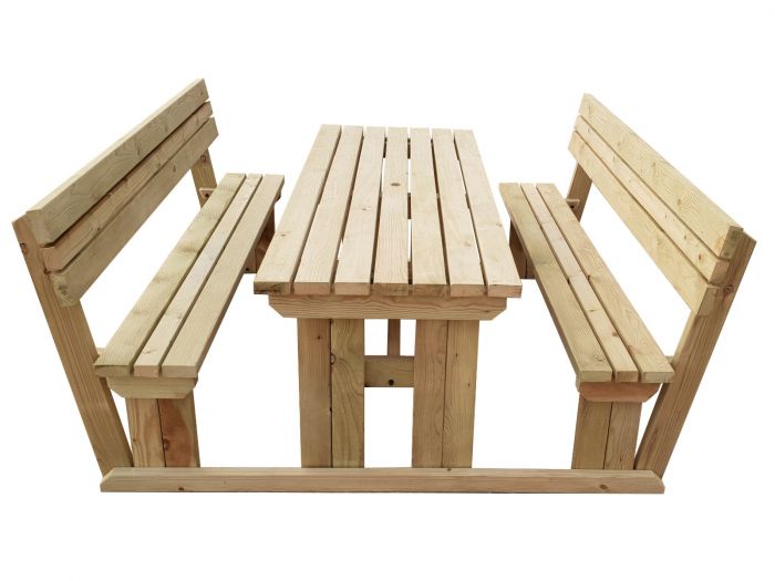 Picnic Tables With Back Rest Fast And, Wooden Bench Table Outdoor